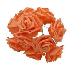 20pcs 7cm Artificial Flowers Foam Rose Fake Bride Bouquet Wedding