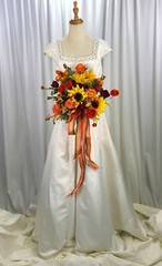 Bright Autumn Medley Faux Silk Bridal Bouquet