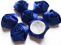Pack of 20pcs Satin 4d Rose 2″ Craft Wedding Bride-Royal