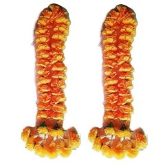Marigold Flower Artificial Plastic Garland Decoration Wedding Party Event Orange