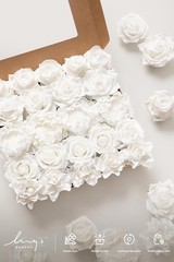 Artificial Flowers Fake Roses Faux Peony Foam Gardenia Combo for DIY Wedding …