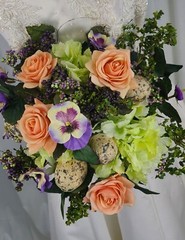 Whimsical Spring Summer Silk Wedding Bouquet