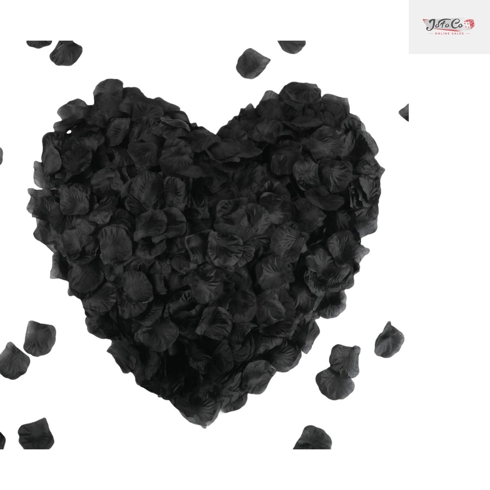 2200PCS Black Silk Rose Petals for Weddings, Valentine’s Day & Romantic Decor