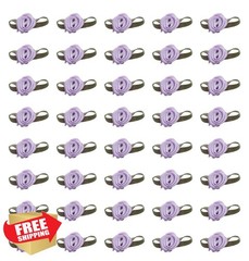 Ruwado Purple Satin Roses with Leaves 50 Pcs
