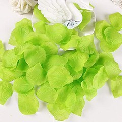 MELUOGE 1000Pcs Silk Sturdy Flower Rose Petals Wedding Party Pasty Grass Green
