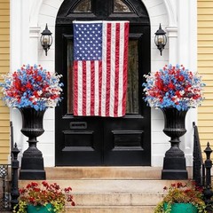 Pcs Red Blue White Patriotic Artificial Flowers 4th of July 250th 24