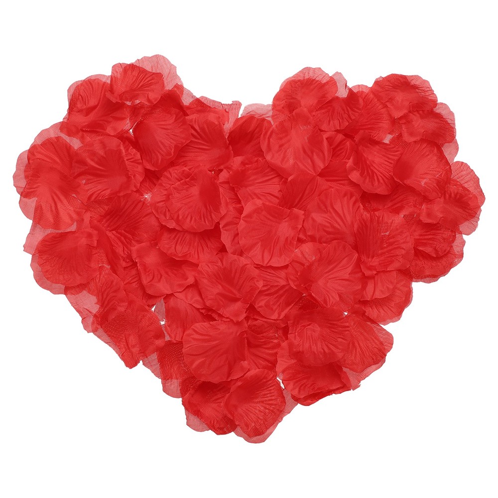 500pcs Artificial Rose Petals Fake Silk Flower Petals for Wedding, Red