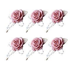 6Pcs Florals Wedding Lapel Decoration for Bride and Grooms Handmade Boutonniere
