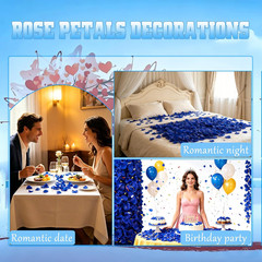 3200 Pcs Artificial Rose Petals for Romantic Night, Fake Rose Flower Petals for