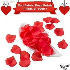 , Artificial Rose Petals – 1000 Pcs Silk, Fake Rose Petals for Mothers Day Red