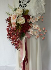 Ribbons and Garden Silk Wedding Bouquet