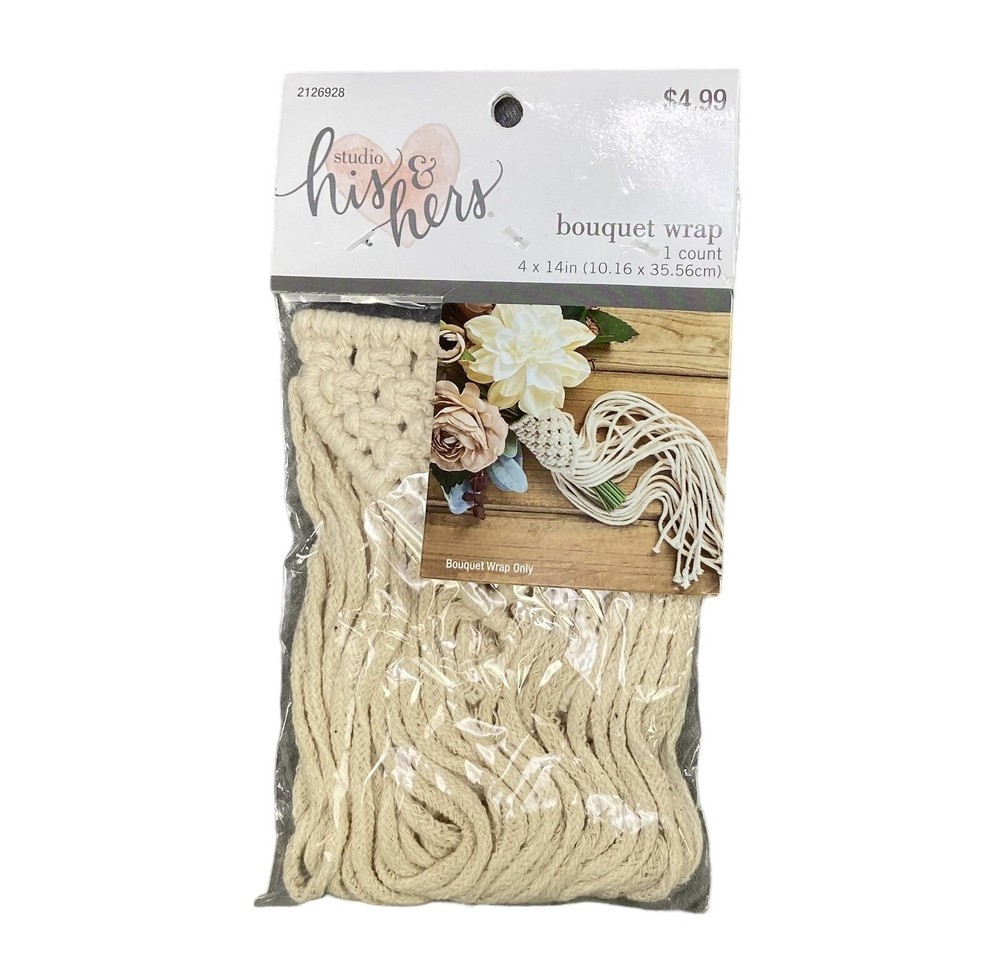 Studio his & hers Natural Beige Bohemian Crochet Bouquet Wrap