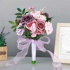 Wedding Bridal Bouquet Silk Bride Holding Flower Romantic Engagement Party