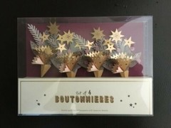 Wedding Paper Art BOUTONNIERES 4 pc Lucy Panes ANTHROPOLOGIE Lapel/Hair Party