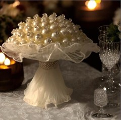 Wedding Bouquet /pearl bouquet/bridesmaids bouquet/bridal Bouquet