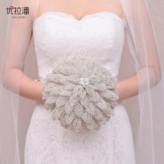 Luxurious Rhinestone Bouquet in Hand Wedding Bride Bouquet Hand Wedding Bouquet