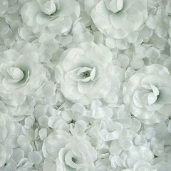 8 White Roses and Hydrangea Flowers Mat Wall Backdrop Panels Wedding Decorations