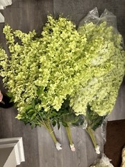 3 Pack Of 12 Each Wisteria Hanging Flowers 3.77 Feet Artificial Green New