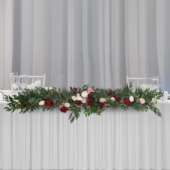 9ft Artificial Floral Garland Rose Flower Garland For Party Wedding Decoration