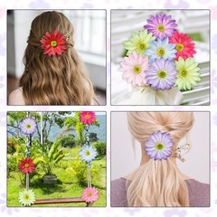 Silk Daisy Flower Heads Daisy Artificial Flower Head Bulk, 12 Pcs 3.5 Inch Pink