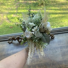 Beautiful Bridal Wedding Bouquet Lovely Budget Friendly Faux Florals White Green