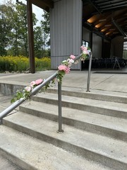 Pink And White Silk Flower Garland 7ft