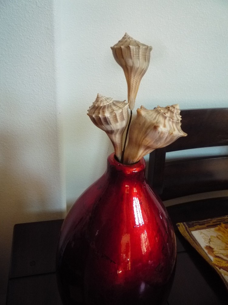 3 Seashell Bouquet Picks Beach Wedding Flower Inserts Floral Bouquet home decor