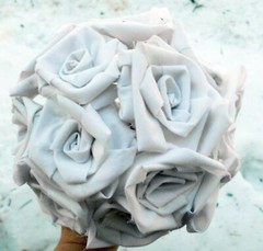 Cotton Bouquet, Cotton Roses, Rustic Wedding, anniversary, bridal decor home