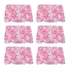 Artificial Flower Wall 6 Pieces Dark Pink Dahlia Peony Rose Wedding Party Decor