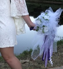 Purple Bling Wedding Bouquet/ Bridal Set