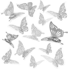 48Pcs Butterflies for Bouquets & Wall Decor – 4 Styles, 3 Sizes, Removable Butte