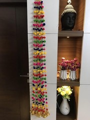 20 PC Multicolor Indian pom pom Christmas Wedding Decoration Mehndi functions