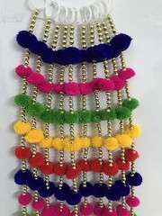 Indian Wedding Gralands pom pom Strings Door Hanging Decoration Event lot 5pcs