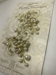 GOLD PEARL DIAMOND WEDDING DECORATIONS BY: Lillian Rose PAIR OF 2