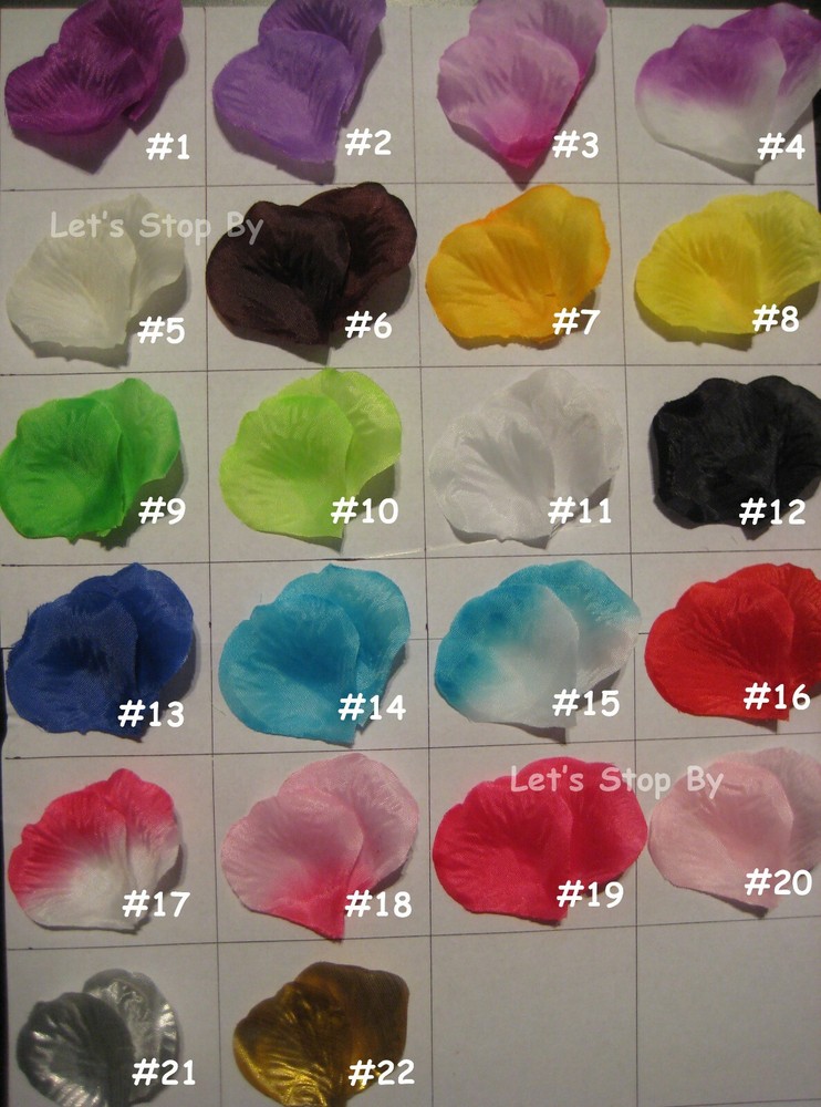 1000 PCS Silk Rose Petals Wedding Bridal Party Flower Decoration Favor USA