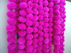 10 Pcs Lot Pink Marigold Flower All Decoration Indian For Wedding Party &Fluffy
