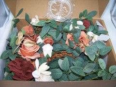 Ling’s Moment 2 PCS Sunset Terracotta Arch Flowers Artificial Swags Centerpiece