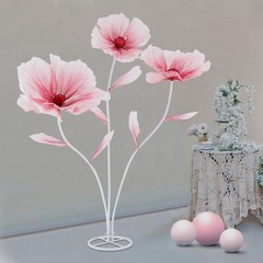 Handmade Gradient Red Silk Flower Artificial Flower Wedding Stage Backdrop Decor