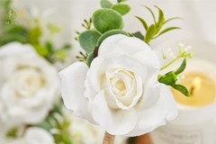 Elegant White Corsage & Boutonniere Set for Weddings & Proms – 1 Piece Each