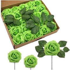10/25/50Pcs Artificial Rose Flowers Foam Fake Faux Flowers Roses for DIY Wedding