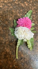 Small Sola Flower Corsage 4” “It’s a Girl/Boy” Child-size