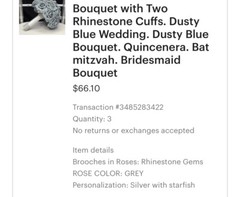 Wedding Bouquet Bridesmaid Custom Made Grey Starfish Nautical/Beach Themed