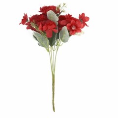 RED 3 Bushes 14″ Silk Carnation FLOWERS Artificial Floral Bouquets Party