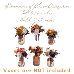 Set of 6 Assorted Flower Centerpieces Mini Floral Wedding Flowers Set for Fal…