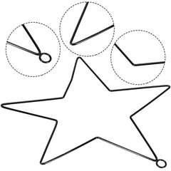 Stylish Star Wire Wreath Enhance Your DIY Skills with this Iron Frame Prop