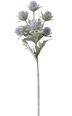 3 Pack Artificial Thistle Flowers Eryngiums Faux Plants Floral Tree Picks Blue
