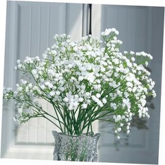 Baby Breath Flowers Artificial,12 Pcs Fake Babys Breath Real Touch White