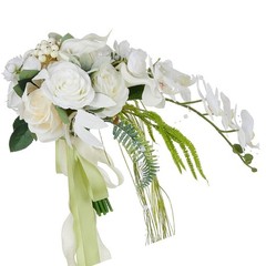 Elegant White Artificial Flower Ensembles for Celebration and Home Ambiances
