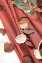 300pcs Rose Petals Rust Brown Earth Tones Faux Silk Flower Petals Wedding Flower