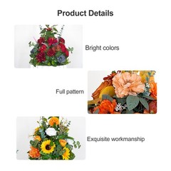 2pcs Light Blue Wedding Bouquet Silk Flower Decor LY009